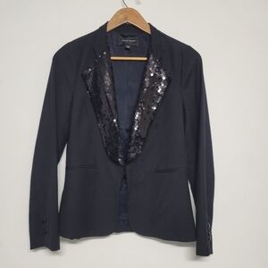 Tallulah Sunrise Sophisticated Black Sequin Women's Blazer